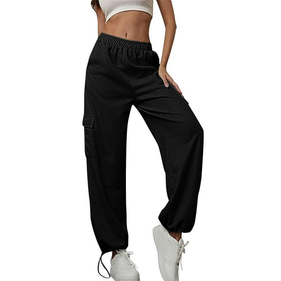 REALiKUN Women's Joggers Sweatpants Athletic Workout Running Baggy Lounge Pants Casual High Waisted Loose Pnats with Pockets