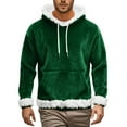 thumbnail image 4 of Chandail à Capuchon Vert Blanc Femmes Hommes Femmes Automne Hiver Couleur Unie Décontracté Chandail Tenue de Sport Chandail à Col Rond Chandails Femmes, 4 of 4