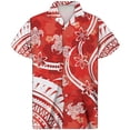 thumbnail image 3 of Camisa hawaiana con estampado tribal polinesio de moda Harajuku de gran tamaño más nueva, camisetas casuales de manga corta de verano transpirables para hombres, 3 of 4