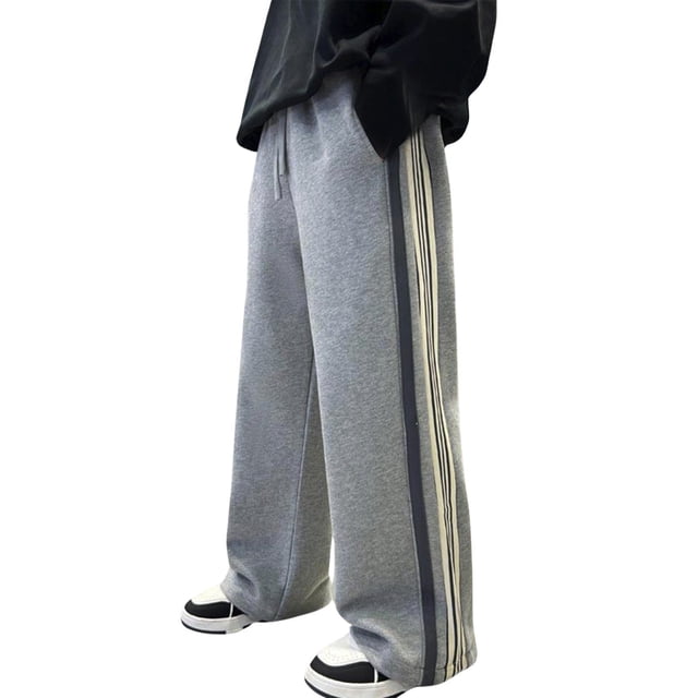 Boys' Fleece Warm Sweatpants - Drawstring Elastic Joggers - Polyester Material, Comfortable for 4-14 Years Daily/Sports