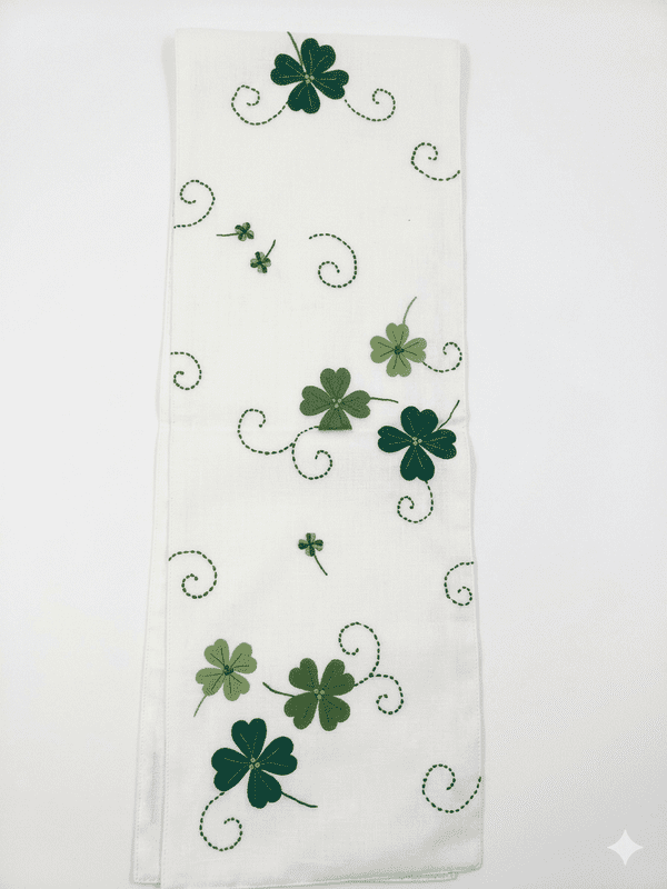Ditzy Shamrock 100% Polyester Runner 13"x70"