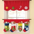 thumbnail image 2 of Christmas Curtain Panel Window Decorative Home Door Drape Home Decor, 2 of 3
