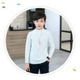 thumbnail image 6 of GYRATEDREAM Unisex Toddler Baby Cable Knit Cotton Thicken Sweater Pullover Boys Girls Long Sleeve Turtleneck Fleece Sweatshirt Kids Basic Tees Plain Shirt Casual Warm Tops for 2-10 Years, 6 of 8