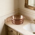 thumbnail image 3 of Brown Thickened Transparent Plastic Wash Basin With Hanging Hole For Household Dormitory Bathroom Kitchen 9.4 Inch, 3 of 7