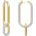 thumbnail image 2 of Pendientes de aro entrelazados, dije moderno, cristal de doble aro Mo, 2 of 5