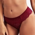 thumbnail image 2 of Aayomet sous-Vêtements en Dentelle pour Femmes Couleur Dentelle Design en Maille Culottes String pour Femmes (Rouge, G), 2 of 4