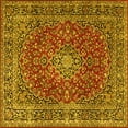 thumbnail image 1 of Ahgly Company Indoor Square Persian Yellow Traditional Area Rugs, 4' Square, 1 of 4