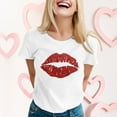 thumbnail image 2 of Gubotare Summer Tops for Women Graphic Tee Shirts Valentine Day Gifts for Her,White XL, 2 of 4