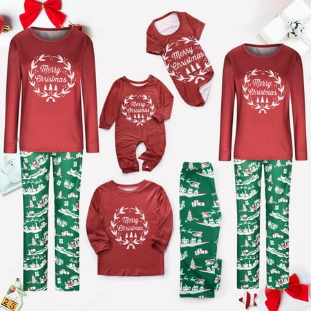 

Cntydi Pajamas for Women Gifts Christmas Outfit Men s Long Sleeve Christmas Parent-Child Outfit Printed Housewear Pajama Suit Top+Pants Suit (Dad) Parent-Child Outfit