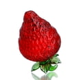 thumbnail image 3 of Figura de cristal de fresa roja, coleccionables de frutas de cristal, decoración de frutas de cristal para el hogar, oficina, decoración de cocina de fresa para mujeres, 3 of 5