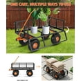 thumbnail image 6 of EastVita Steel Garden Cart Heavy Duty, 900 LBS Capacity Outdoor Utility Cart with Wheels,Metal Garden Wagon for Gardening Soil,Tools,and Plant Transport, 6 of 8