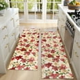 thumbnail image 4 of Kitchen Rugs Sets Of 2,Multicolor Christmas Floral Pattern Anti Fatigue Kitchen Mat Rugs Non Slip Washable,Decorative Kitchen Floor Mats for Kitchen,Sink,Laundry,17"X47", 4 of 5