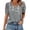 Gray, variant on Womens Tops Short Sleeve Shirts Buttons V Neck Spring Fashion Summer Outfits Plus Size Blouses Dressy Casual