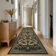 thumbnail image 2 of Hasoo 2x6 Washable Brown Runner Rug for Hallway Soft Floral Snake Kitchen Throw Mat Indoor Non Slip Carpet, 2 of 5