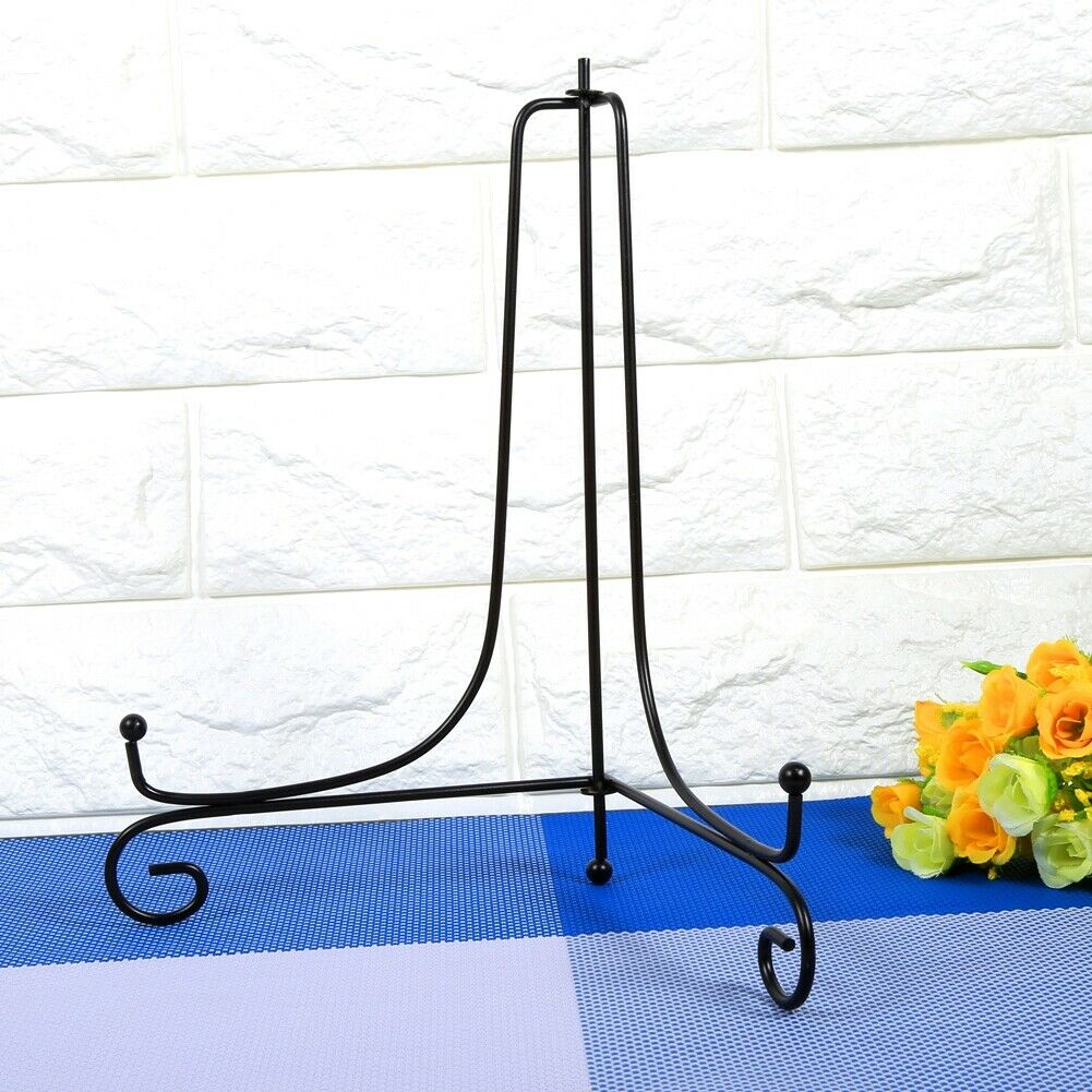 Large Iron 10 inch Plate Stand Holder Picture Frame Stand Easel Display