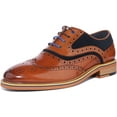 thumbnail image 6 of JUSTINREESS Bryan Men's Lace Up Leather Brogue Shoes In Brown Size 9, 6 of 6