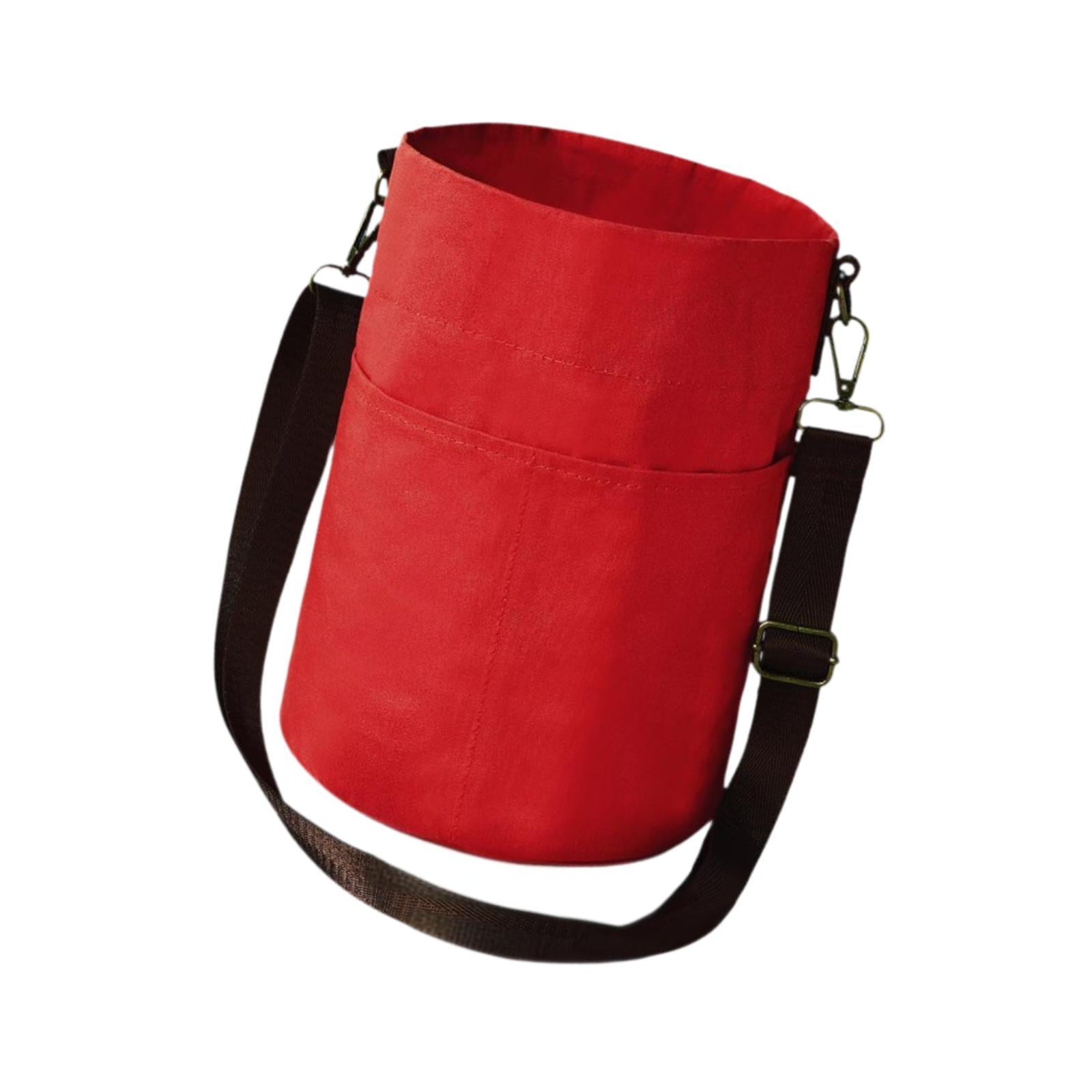 HILABEE Yarn Storage Organizer, Knitting Bag, Handbag, Knitting Tote, Sturdy Carrying Bag, Sewing Accessories, Crochet Bag, Yarn Holder Red