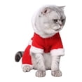 thumbnail image 5 of Christmas Red SantaCat Dog Costume Cosplay Perform Hooded Sweatershirt, 5 of 9