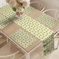 thumbnail image 2 of Ambesonne Bee Table Runner & Placemats, Rhythmic Flying Insects Cartoon, Placemat 4 pcs + Runner 12"x72", Eggshell Yellow, 2 of 2