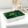 thumbnail image 6 of Palm Leaves Travel Jewelry Box Display Case with Removable Compartment - Portable PU Leather Organizer, 6 of 6