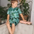 thumbnail image 4 of Fotbe Teal Cactus Pijama Estampada de 2 Piezas para Niños – Ropa de Dormir de Manga Corta Cómoda para Niños y Niñas, Camiseta y Shorts de Algodón-Large, 4 of 6