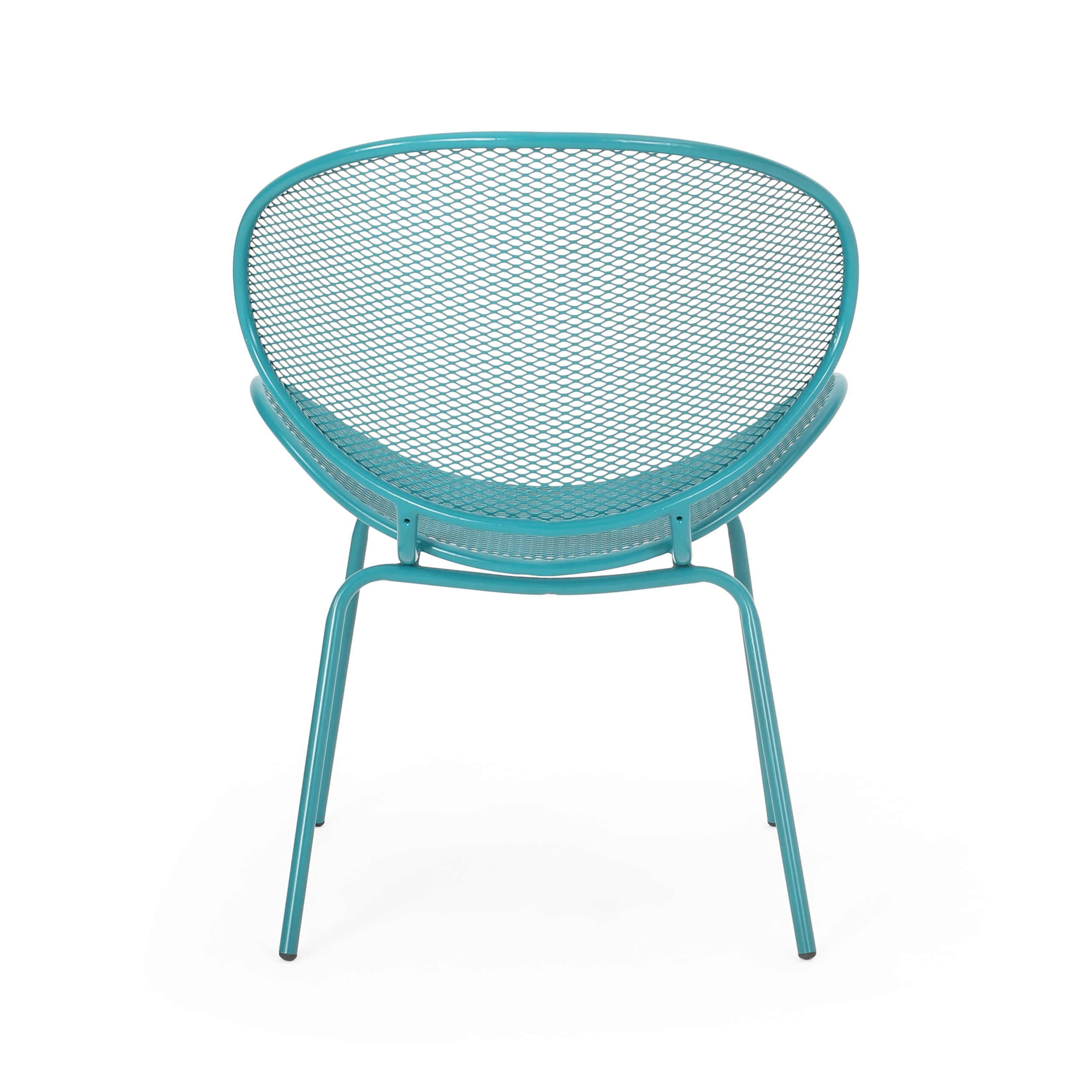 Hamdan Outdoor Dining Chair, Set of 2, Matte Teal