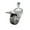Swivel - Total Lock Brake - Gray, variant on 4 Inch Gray Polyurethane Wheel Swivel ½ Inch Threaded Stem Caster SCC
