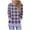 #0308-Purple, variant on Ailaofu Plaid Hoodies for Women Oversized Long Sleeve Color Block Buttery Soft Pullover Loose Fit Fall Outfit for All Styles