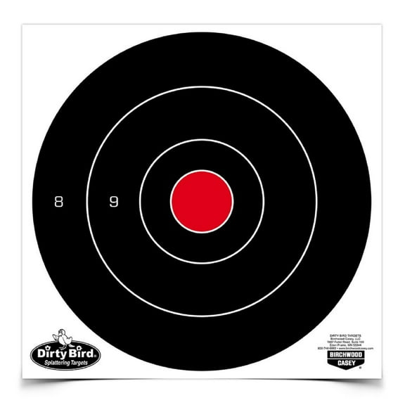 Birchwood Casey Non-Adhesive Dirty Bird Bull's-Eye Large Targets Practice Shooting for Indoor and Outdoor Use