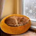 thumbnail image 3 of Round Calming Cat Bed with Plush , 15.7 Inch Washable Pet Bed for Indoor Cats & Small Dogs - Anti-Anxiety Donut Cushion with Thick Non- Base for Cozy Comfort, 3 of 6