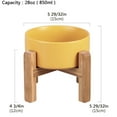 thumbnail image 6 of Raised Dog Bowl with Stand - Elevated Feeder - Ceramic Dog Food Bowl - 28 oz, 6 of 8