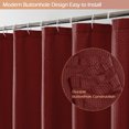 thumbnail image 2 of OVZME Leon Poinsettia Narrow Stall Fabric Shower Curtain 36x72 inch for Bathroom - 3D Textured Hotel Luxury Bath Curtain, Waterproof Machine Washable Fabric with Quick Dry, 36"W x 72"H, Poinsettia, 2 of 4
