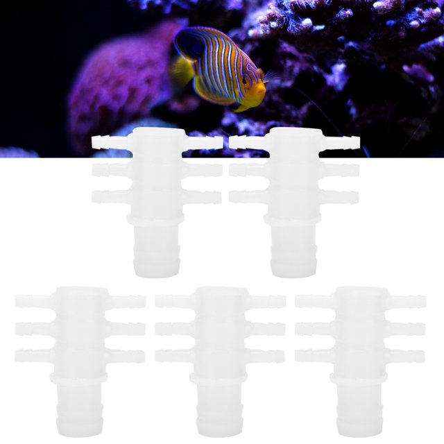 Conector de Tubo de Juntas Duraderas ANGGREK 6 Vías Para Acuario 5 Piezas