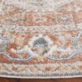 thumbnail image 4 of SAFAVIEH Baltimore Tamara Medallion Polyester Machine Washable Area Rug, Beige/Rust, 6'7" x 6'7" Round, 4 of 11