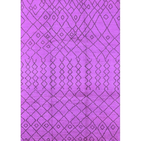 Ahgly Company Indoor Rectangle Oriental Purple Industrial Area Rugs, 4' x 6'