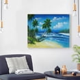 thumbnail image 4 of Summer Beach Oil Paint By Numbers Kits DIY pintado a mano sobre lienzo Wall Art Crafts Likrtyny decoración de arte, 4 of 9