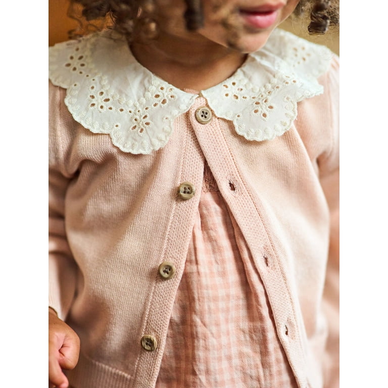 Modern Moments Eyelet Collar Cardigan, Newborn-24M photo 6