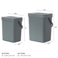 thumbnail image 3 of Cubo de basura de cocina montado en la pared EKO Pure Mini 5L (gris), 3 of 9