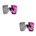 thumbnail image 2 of Soidarity Verano hombres mujeres ciclismo guantes medio dedo Skate gimnasio Fitness Sport Bike bicicleta manopla para BOODUN rosado L 2piezas, 2 of 6