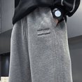thumbnail image 6 of NOLDARES Boys Baggy Sweatpants Casual Straight Wide Leg Drawstring Waisted Joggers Sweat Pants with Pockets(W123-Grey), 6 of 6