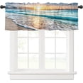 thumbnail image 3 of Valances Curtains for Living Room Beautiful Sunset Seascape Waves and Beach Semi Sheer Valance for Windows Rod Pocket Short Window Treatment Decor Curtains Light Filtering Kitchen Valance 54"x18", 3 of 5