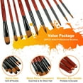 thumbnail image 2 of Acrylic Paint Brushes, EEEkit 18Pcs Nylon Hair Brushes for All Purpose Oil Watercolor Painting, Professional Painting Kits, 2 of 8