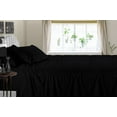 thumbnail image 5 of 300 THREAD COUNT, 7 Piece Bed Sheet Set, 15" Deep Pocket, 100% Egyptian Cotton, Sateen Finish Sheet Set - Black Stripe, Cal King Size., 5 of 7