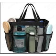 thumbnail image 2 of Mesh Shower Caddy Portable For College Dorm Large Bathroom Tote Bag Durable With 8 Pockets New Clothes Storage With Designs (Black One Size), 2 of 6