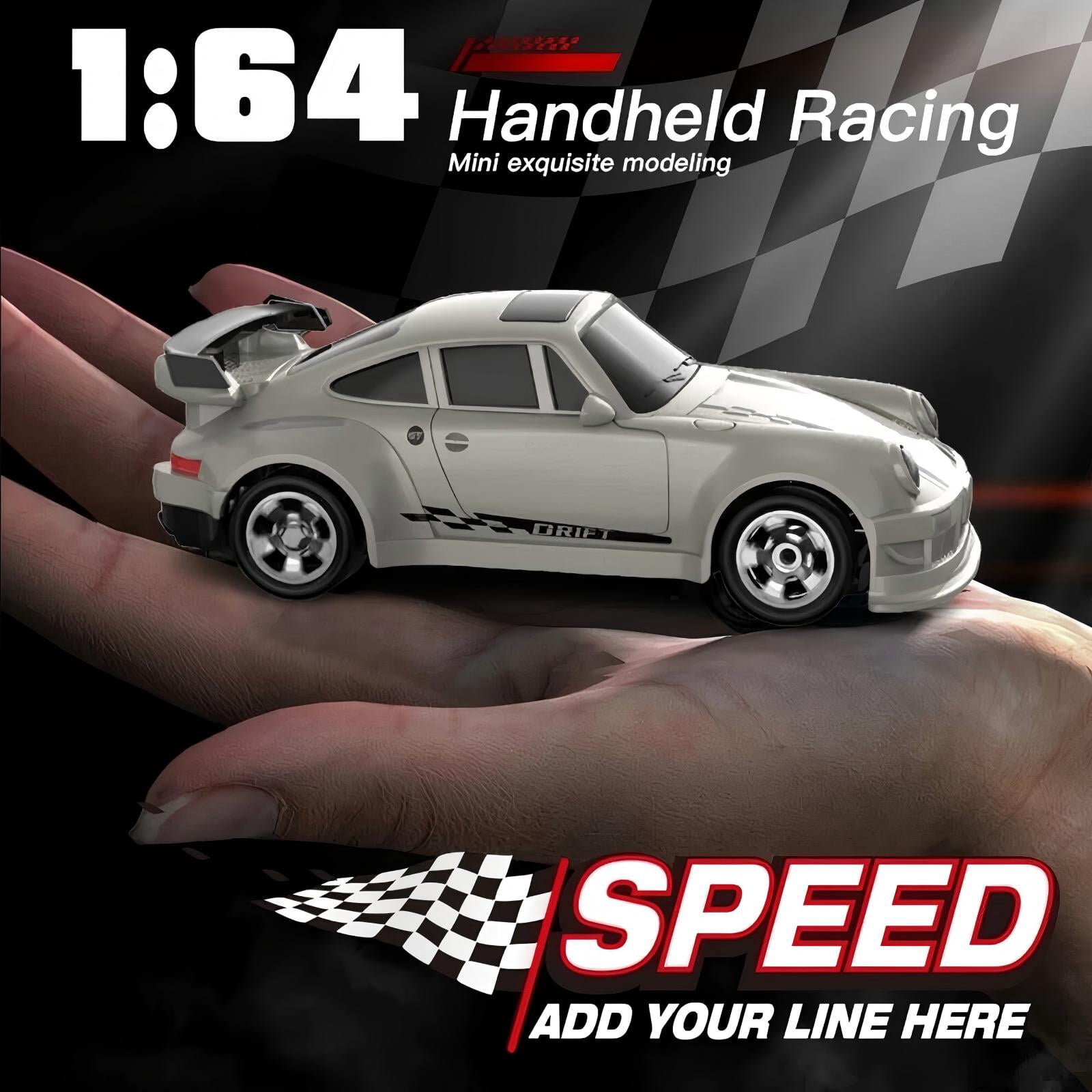 ZOGYMOZ 1:64 RC Drift Car, Mini RC Car, 2.4GHz 4WD High Speed Remote Control Cars, Toys for boys, White