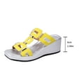 thumbnail image 5 of Women's Geometric Buckle Wedge Slide Sandals Peep Toe Thick Platform Casual Summer Beach Sandals for Women Wide Width Soft Sole, 5 of 10