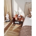 thumbnail image 2 of Acrylic Nightstand Colorful Bedside Table with Open Storage Shelf,Clear Side Table for Living Room (1, Dark Brown), 2 of 9