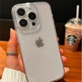 thumbnail image 4 of Funda transparente con purpurina brillante de lujo para iPhone 14 Pro Max 15 13 12 11 16 Plus X XR XS 7 8 SE, funda suave transparente a prueba de golpes, 4 of 5