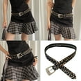 thumbnail image 2 of Jesscasday Leopard Print Studded Belt Punk Rock Style Retro Unique Waistband Fashion Accessory for Women with Metal Rivets, 2 of 15