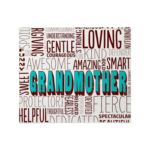 CafePress - Grandmother Word Cloud Throw Blanket - Soft Fleece Throw Blanket, 50"x60" for All Ages